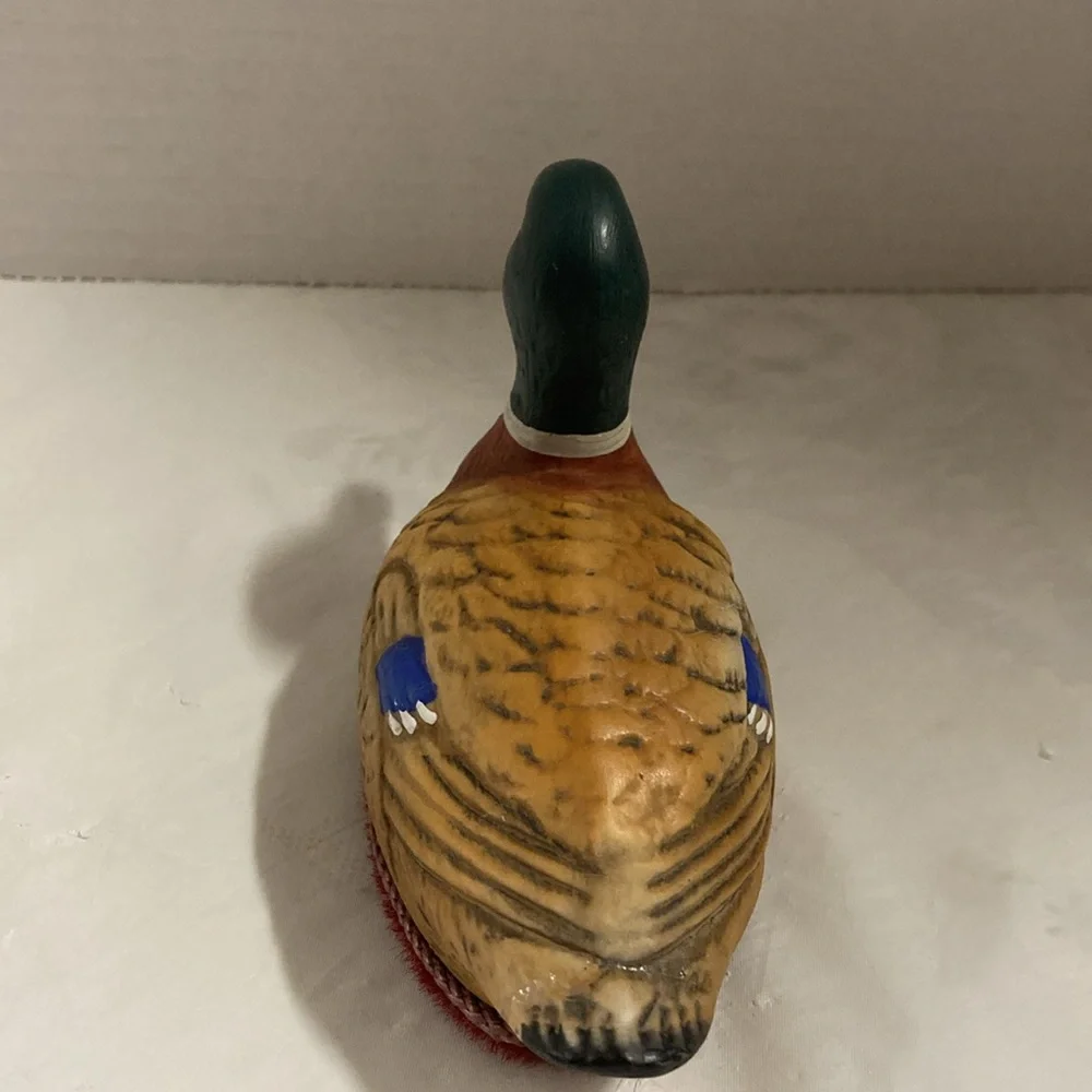 Unique Functional Lint Brush with Ceramic Mallard Duck Decoy Handle Hand Painted - Picture 4 of 7